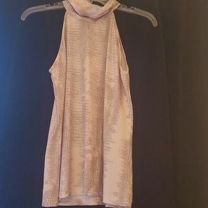 Beautiful Snakeskin mock Turtleneck Tank